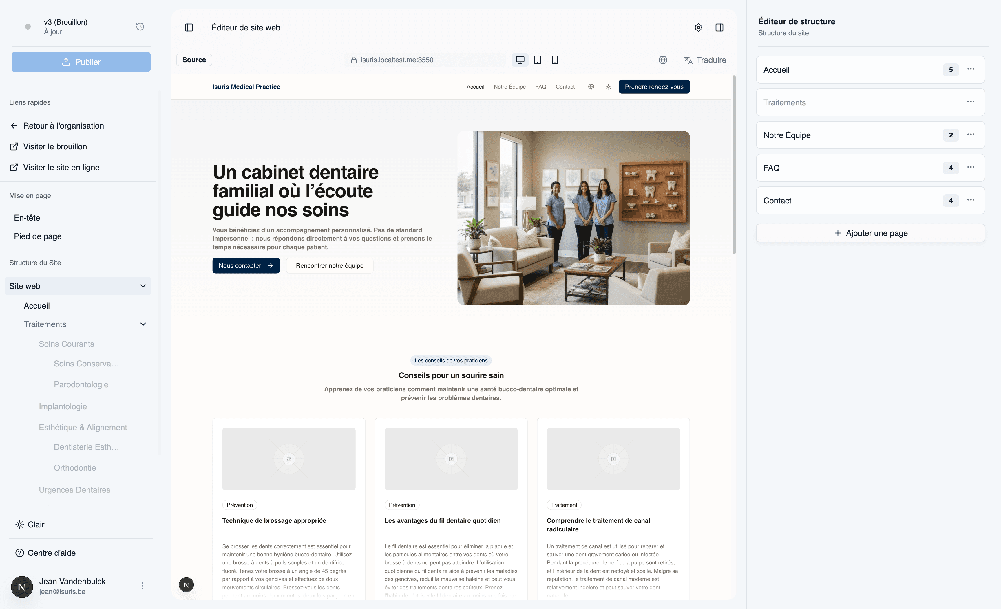 Site web professionnel